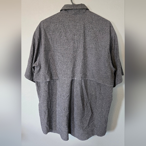 Roundtree and Yorke Gray Men's Mesh Back Shirt Size Large - Picture 2 of 7